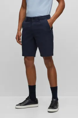 Slim-fit shorts a cotton blend