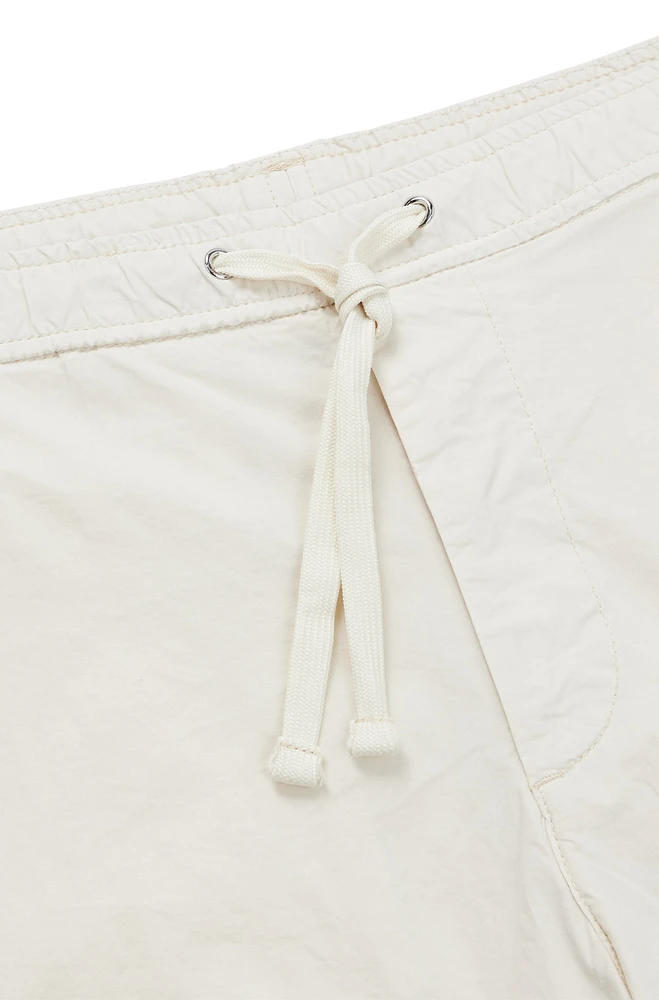 Regular-fit shorts paper-touch stretch cotton