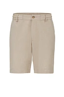 Slim-fit shorts cotton-blend poplin