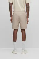 Slim-fit shorts cotton-blend poplin