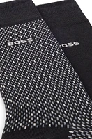 Two-pack of regular-length socks with logo details