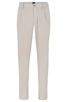 Slim-fit trousers a patterned stretch-cotton blend