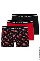 BOSS - Looney Tunes x three-pack of logo trunks