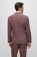 Slim-fit suit a patterned wool blend