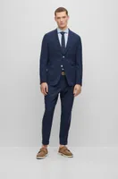 Slim-fit suit a patterned stretch-wool blend