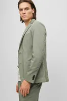 Slim-fit jacket a crease-resistant cotton blend