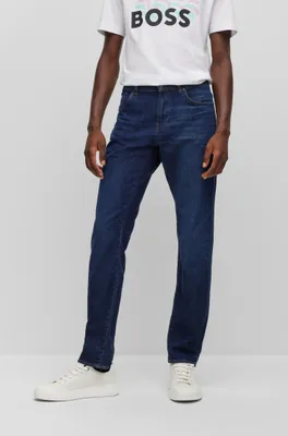 Slim-fit jeans dark-blue stretch denim