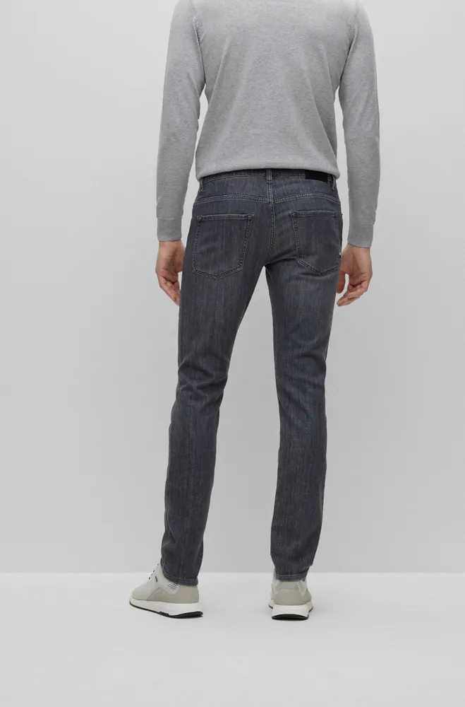 Slim-fit jeans lightweight gray comfort-stretch denim