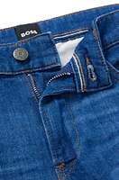 Slim-fit jeans super-soft blue Italian denim