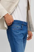 Slim-fit jeans super-soft blue Italian denim