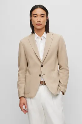 Slim-fit jacket a cotton-rich jersey blend