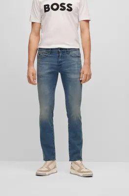 Slim-fit jeans super-soft blue stretch denim