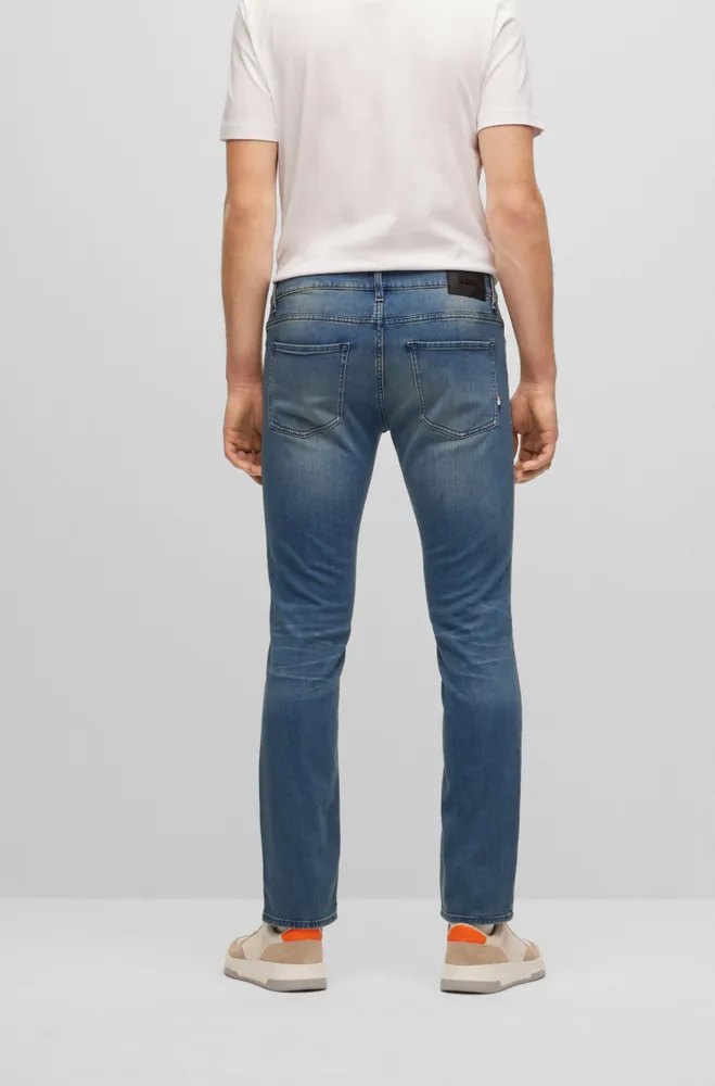 Slim-fit jeans super-soft blue stretch denim