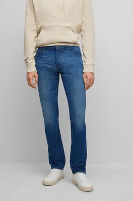 Regular-fit jeans blue Italian denim
