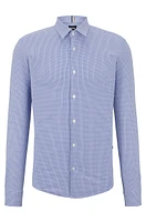 Slim-fit shirt printed performance-stretch jersey