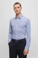 Slim-fit shirt printed performance-stretch jersey