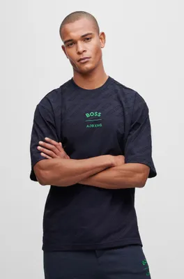 BOSS x AJBXNG relaxed-fit logo-print T-shirt with monogram jacquard