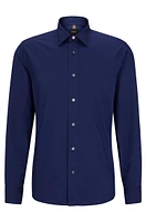 Camisa relaxed fit en satén italiano lavado