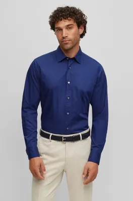 Relaxed-fit shirt washed Italian satin