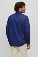 Relaxed-fit shirt washed Italian satin