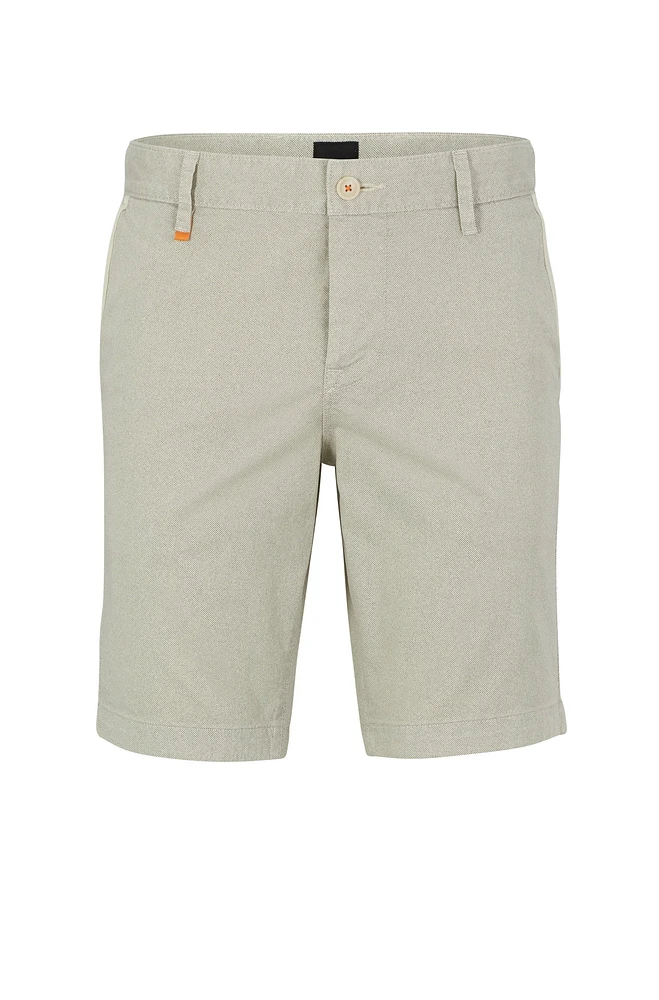 Slim-fit shorts printed stretch-cotton twill