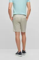 Slim-fit shorts printed stretch-cotton twill