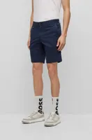 Slim-fit shorts printed stretch-cotton twill