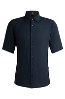 Regular-fit shirt linen canvas