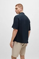 Regular-fit shirt linen canvas