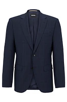 Regular-fit suit checked virgin wool