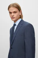 Regular-fit suit checked virgin wool