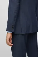 Regular-fit suit checked virgin wool