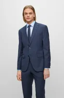 Regular-fit suit checked virgin wool