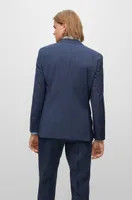 Regular-fit suit checked virgin wool