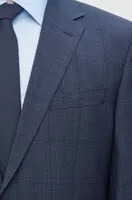 Regular-fit suit checked virgin wool