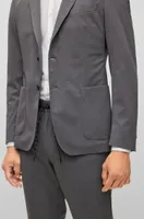 Slim-fit jacket micro-patterned performance-stretch cloth