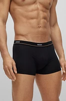 Five-pack of stretch-cotton trunks with logo waistbands