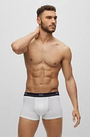 Five-pack of stretch-cotton trunks with logo waistbands