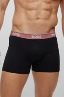 Three-pack of boxer briefs with logo waistbands