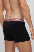 Three-pack of boxer briefs with logo waistbands