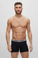 Three-pack of boxer briefs with logo waistbands