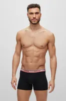 Three-pack of boxer briefs with logo waistbands