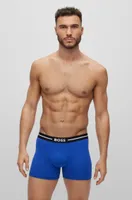 Three-pack of stretch-cotton boxer briefs with logos