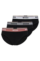 Three-pack of regular-rise stretch-cotton briefs