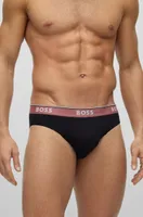 Three-pack of regular-rise stretch-cotton briefs