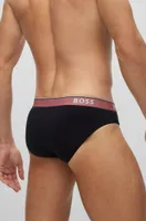 Three-pack of regular-rise stretch-cotton briefs