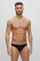 Three-pack of regular-rise stretch-cotton briefs