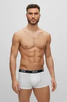 Three-pack of stretch-cotton trunks with logo waistbands