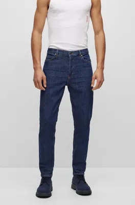 HUGO - HUGO  REPLAY straight-fit jeans in dark-blue stretch denim