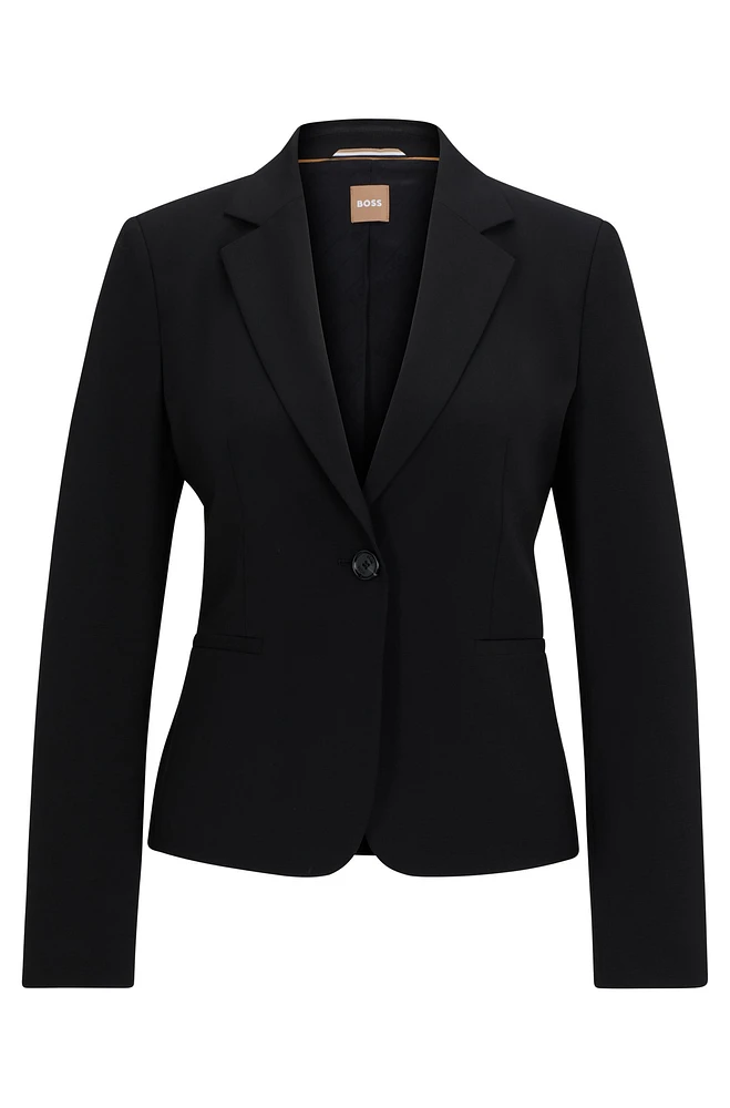 Regular-fit button-up jacket virgin wool